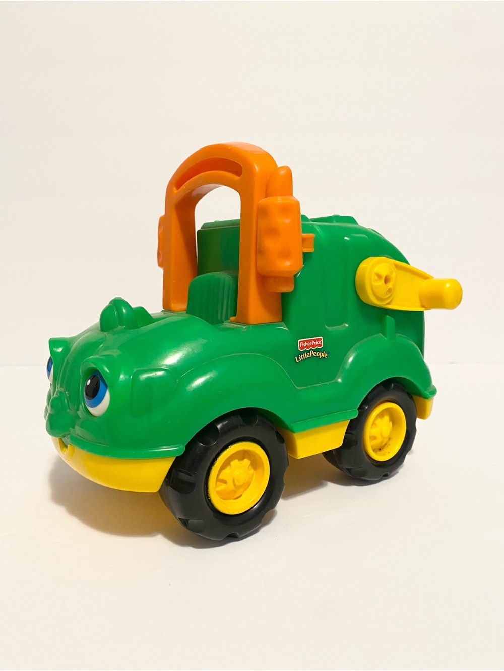 Fisher Price Little People Clanky the Green Garbage Truck Vehicle Vintage Toy